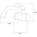 Кран-водонагрівач проточний LZ 3.0 кВт 0.4-5бар для раковини гусак вигнутий довгий настінний AQUATICA