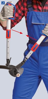 Ножиці для різання кабелів (за принципом тріскачки) з висувними ручками KNIPEX 95 32 038