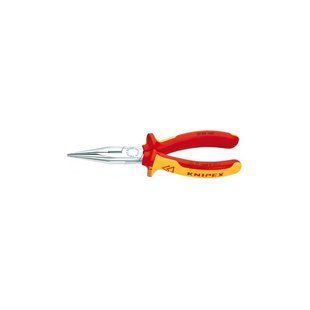 Плоскі круглогубці з ріжучими кромками хромовані 160 мм Knipex 25 06 160