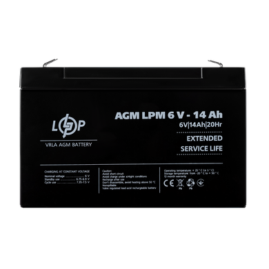 Аккумулятор AGM LPM 6V - 14 Ah