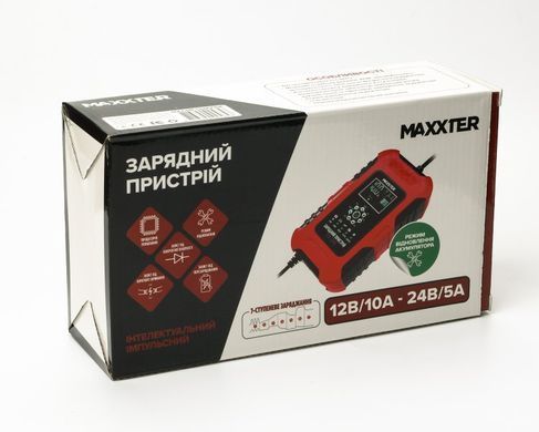 Maxxter MX-CHR-1224V10A Зарядное устройство для АКБ 12-24В, 10А