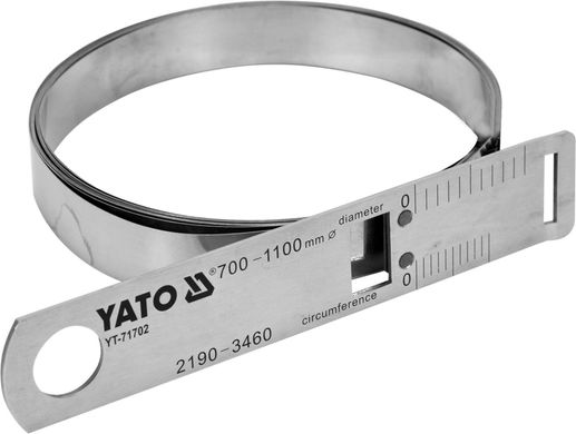 Циркометр для кола- 2190-3460мм і діамет. 700-1100мм YATO з метр. і дюйм. шкалами, сталева [50]