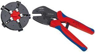 Обжимные клещи с магазином для смены плашек и 5 профилями обжима Knipex MultiCrimp&reg;, 250 мм 97 33 02