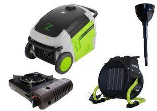 Инверторный генератор Zipper ZI-STE3000IV + газовая плитка Orcamp CK-505 + электрический обогреватель Gardyer HE2000