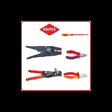 Обжимные клещи с магазином для смены плашек и 5 профилями обжима Knipex MultiCrimp®, 250 мм 97 33 02