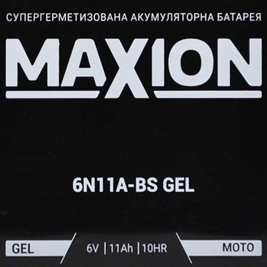 Мото акумулятор GEL 6N 11A-BS MAXION (6V, 11A)