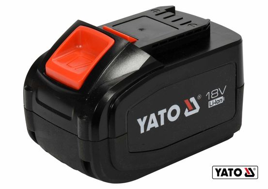 Аккумулятор Li-Ion YATO : 18 В, 6.0 А/Ч, продолжительность зарядки - 3 часа