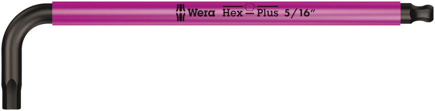 Г-подібний ключ WERA, 950 SPKL Multicolour, дюймовий, 05022638001, 3/8×224мм