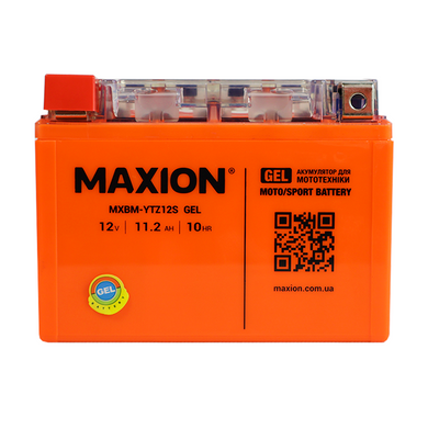 Мото акумулятор GEL YTZ 12S MAXION (12V, 11,2A)