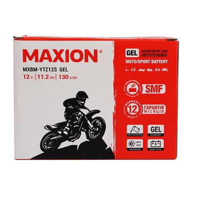 Мото акумулятор GEL YTZ 12S MAXION (12V, 11,2A)