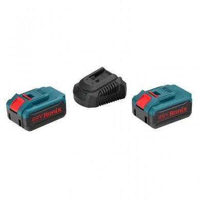Ronix 8901K Угловая шлифмашина аккумуляторная 20В, 4Ач х 2