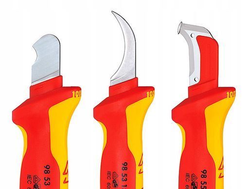 Нож для удаления изоляции Knipex 98 55, 180 мм с пяткой