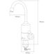 Кран-водонагреватель проточный NZ 3.0кВт 0.4-5бар для кухни гусак ухо на гайке AQUATICA (NZ-6B112W)