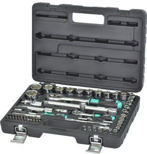 Whirlpower Набір головок 1/4"-1/2" 62од. 10-32мм пластик. кейс