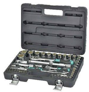 Whirlpower Набір головок 62од. 1/2-1/4" 4-13мм пластик. кейс