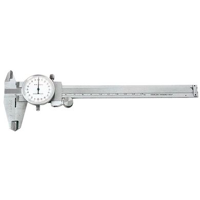 Topex Штангенциркуль, 150 мм, з аналоговою індикацією результату, точність виміру 0.02 мм/м