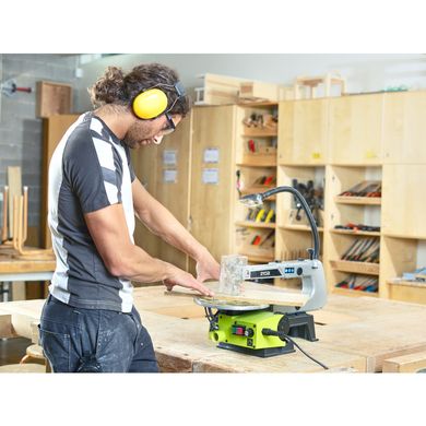 Ryobi Лобзик стаціонарний RSW1240G 125Вт, 550-1700об•хв, хід 20мм, ріжуча здатність 405мм