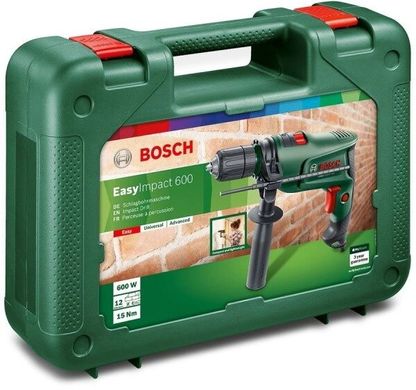 Bosch Дриль ударний EasyImpact 600, 600Вт, ШЗП, 3000 об/хв, 1.7 кг, кейс