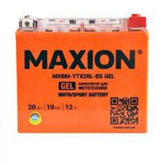 Мото аккумулятор GEL YTX 20L-BS MAXION (12V, 20A)