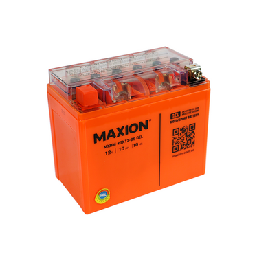 Мото акумулятор GEL YTX 12-BS MAXION (12V, 10A)