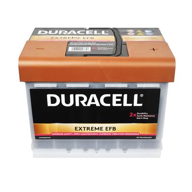 Автомобільний акумулятор DURACELL Extreme EFB 65Ah 640A R+ (L2)