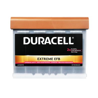 Автомобильный аккумулятор DURACELL Extreme EFB 65Ah 640A R+ (L2)