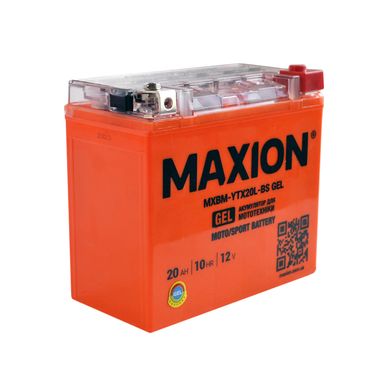 Мото акумулятор GEL YTX 20L-BS MAXION (12V, 20A)