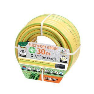 Claber Шланг поливальний 3/4" 30м Flexyfort Green, жовтий з зел. полосою