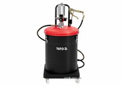 Смазочный аппарат пневматический YATO: бак-45 л, давление-0.8 MPa, выход. давление-300-400 Bar, шланг-4 м