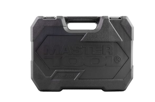 Набір насадок торцевих MASTERTOOL CrV 1/4" та 1/2" тріскачка 72Т 108 шт кейс 78-5108